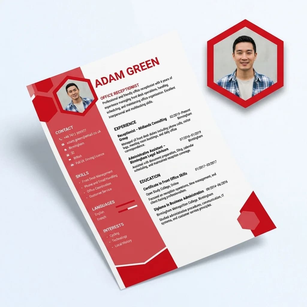 MyCVApp editor interface showing resume templates and photo resume preview