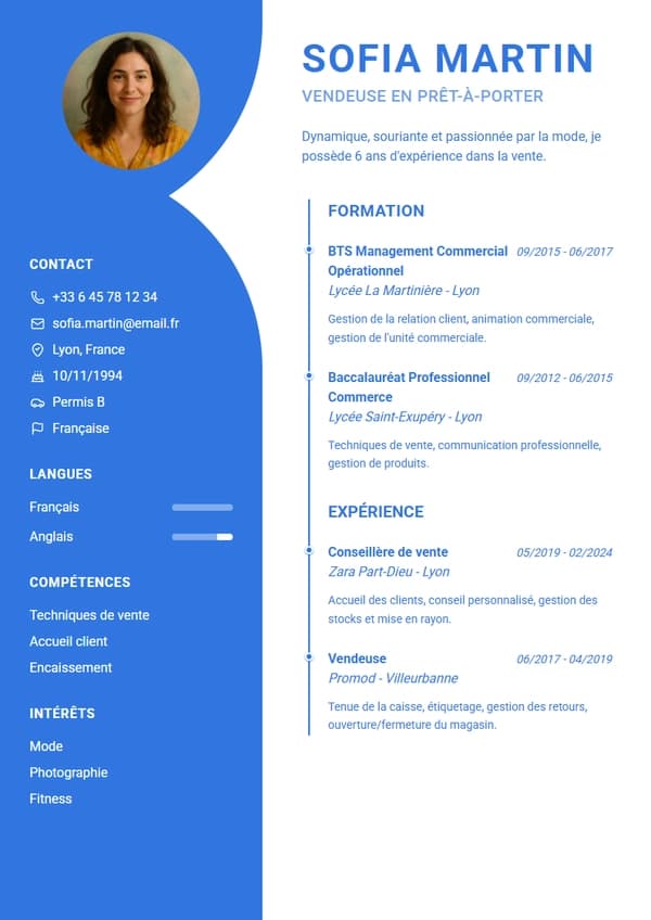 Madrid CV Template