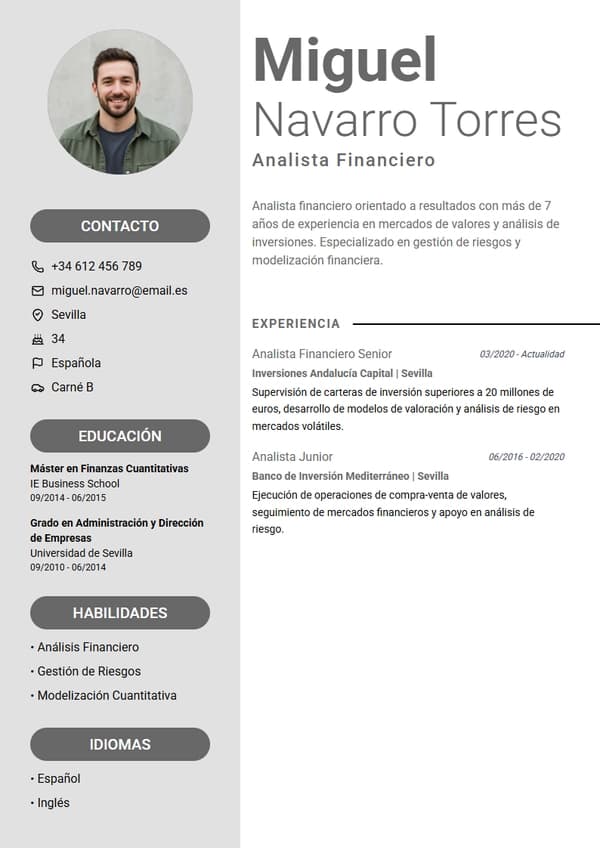 Milan CV Template