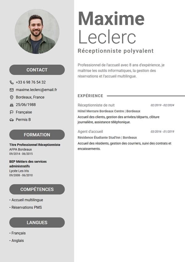 Milan CV Template