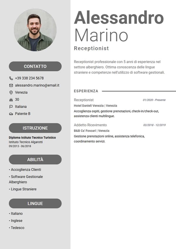 Milan CV Template