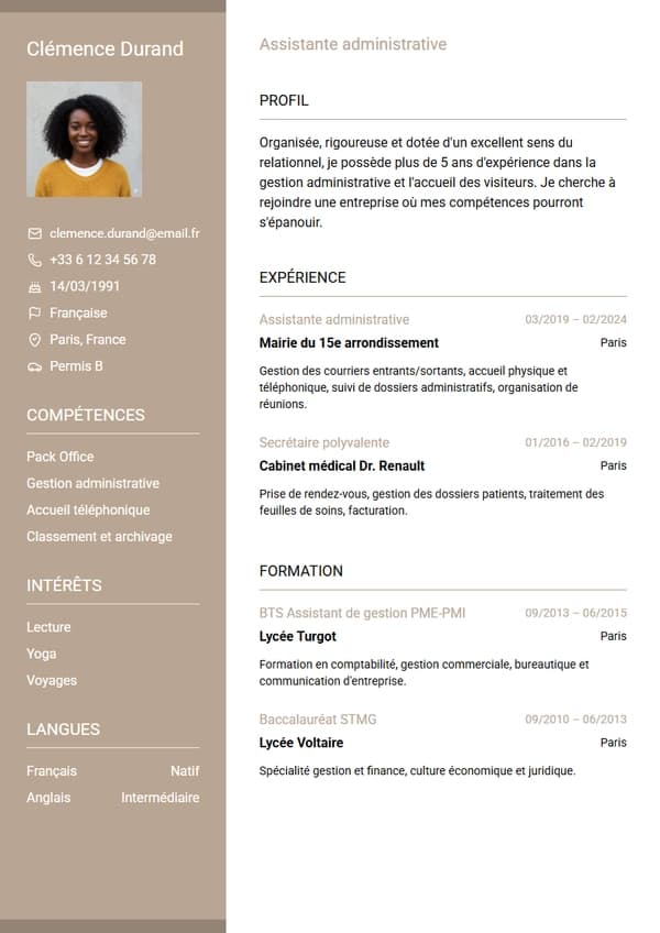 Paris CV Template
