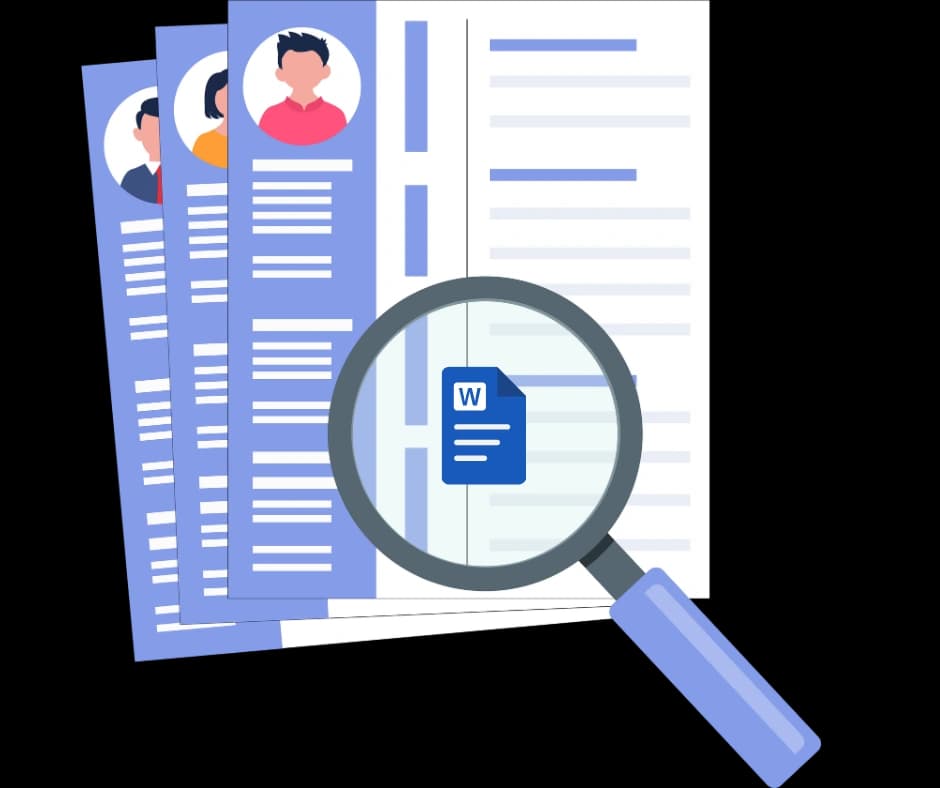 Mockup einer professionellen Lebenslauf-Vorlage im Word-Format